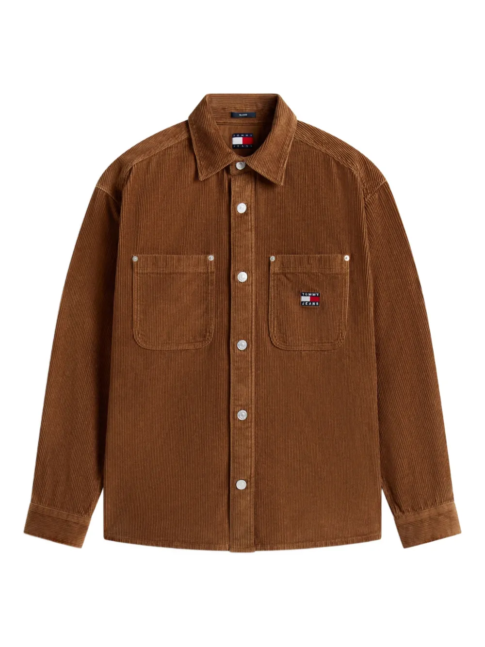 Tommy Jeans camisa de pana con bolsillo en el pecho | marrón | Image 1