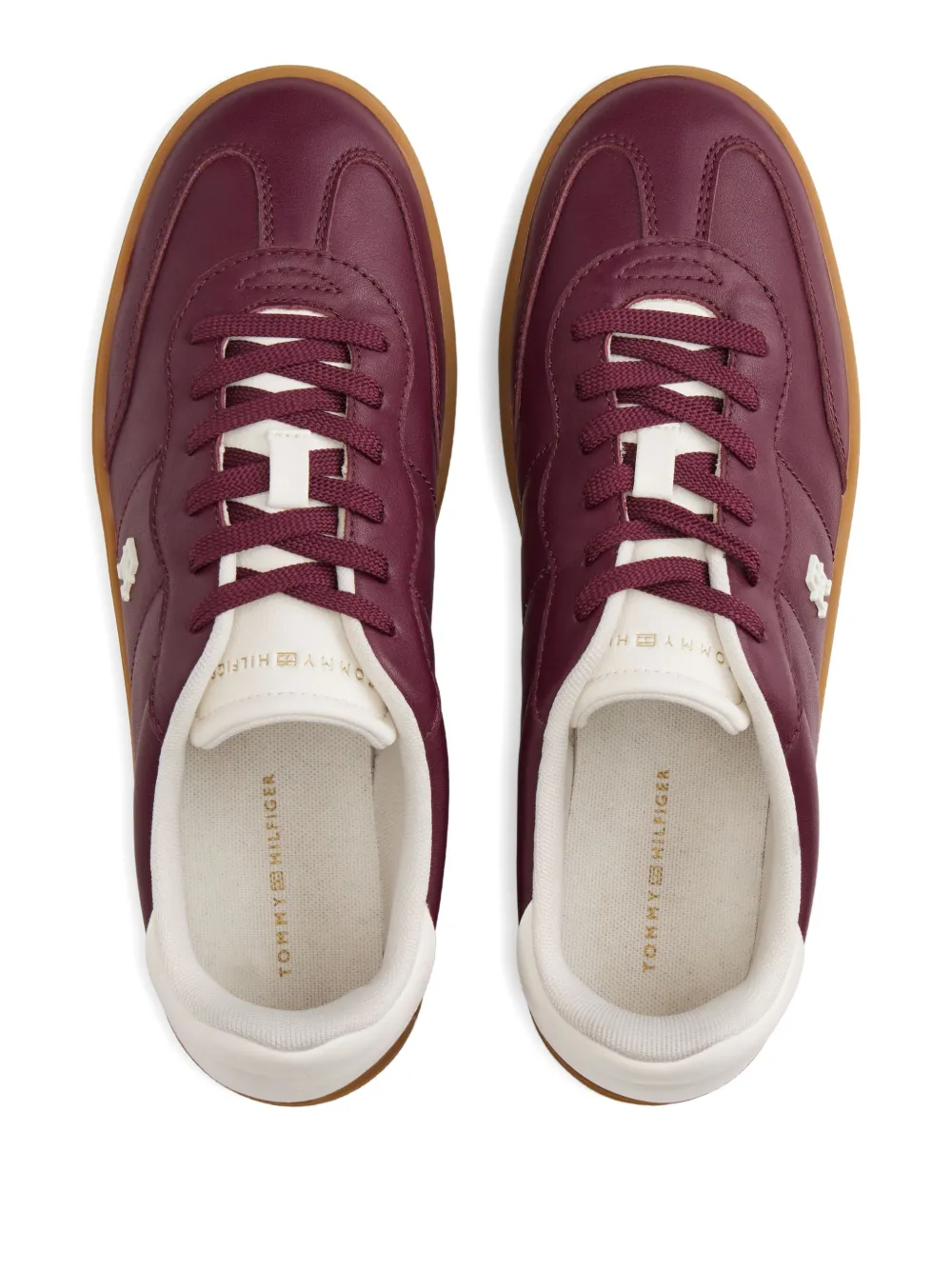 Tommy Hilfiger Heritage Leather Sneakers In Brown