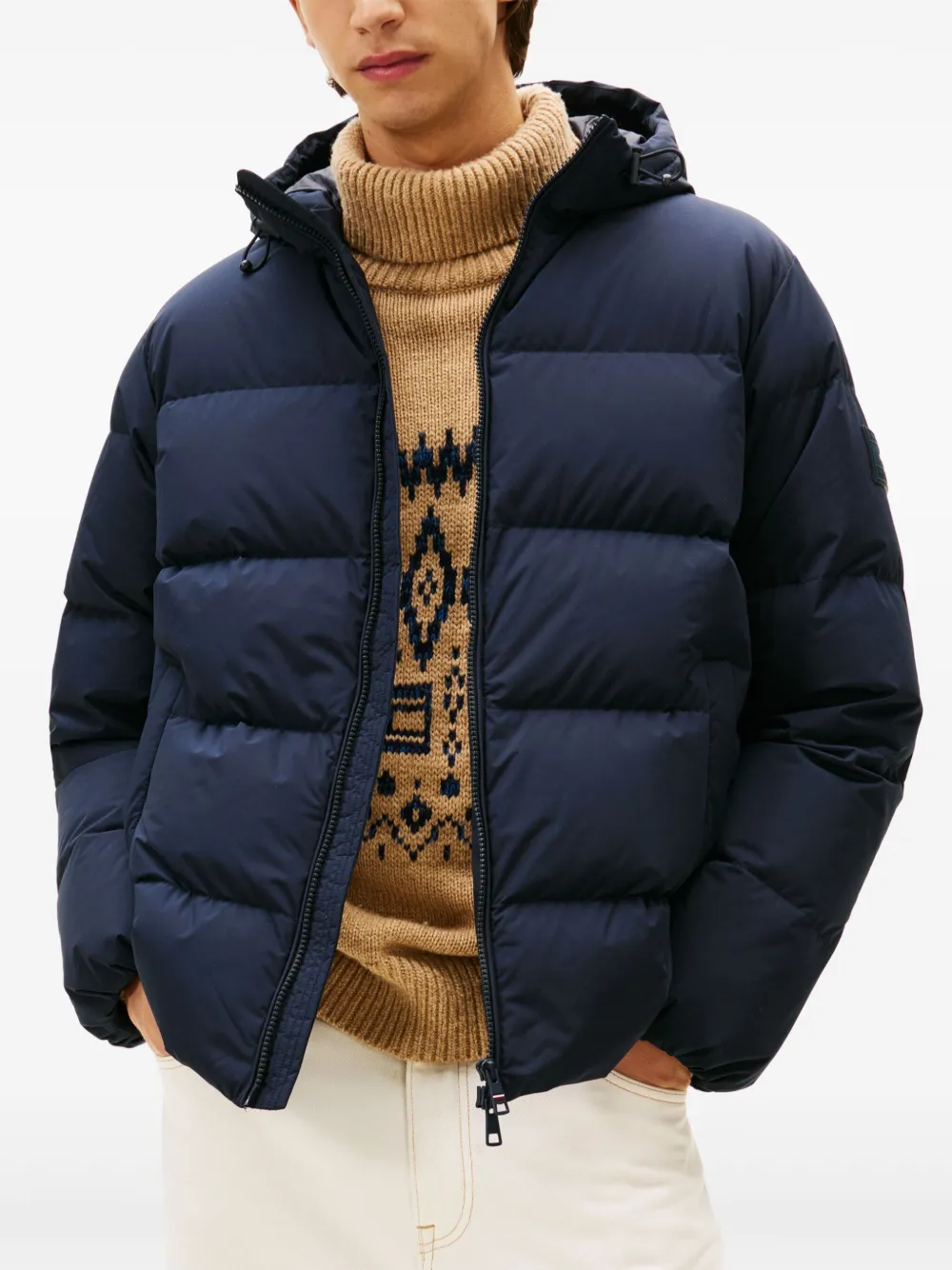 Tommy Hilfiger Gewatteerd jack met capuchon Blauw