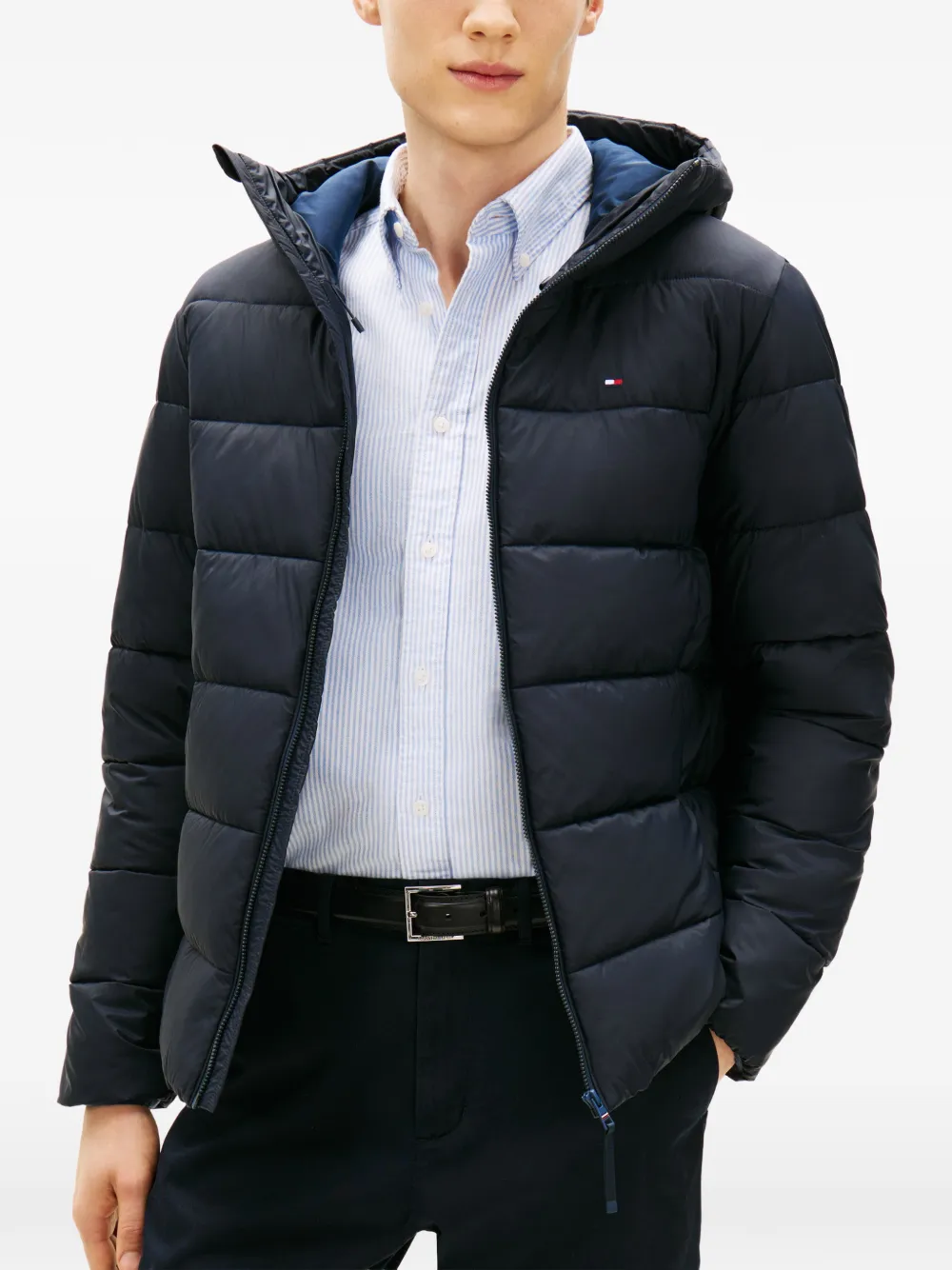 Tommy Hilfiger Gewatteerd jack met capuchon Blauw