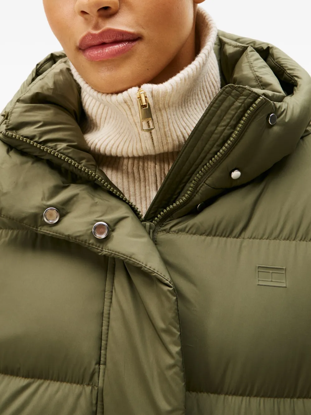Tommy Hilfiger Hooded Padded Jacket In Green