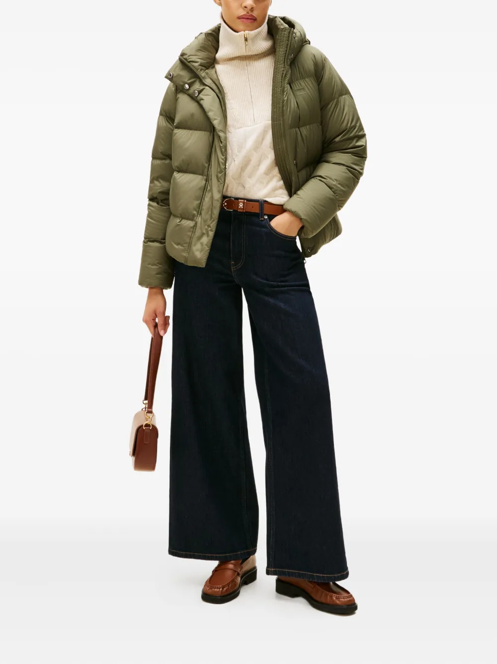 Tommy Hilfiger Hooded Padded Jacket In Green