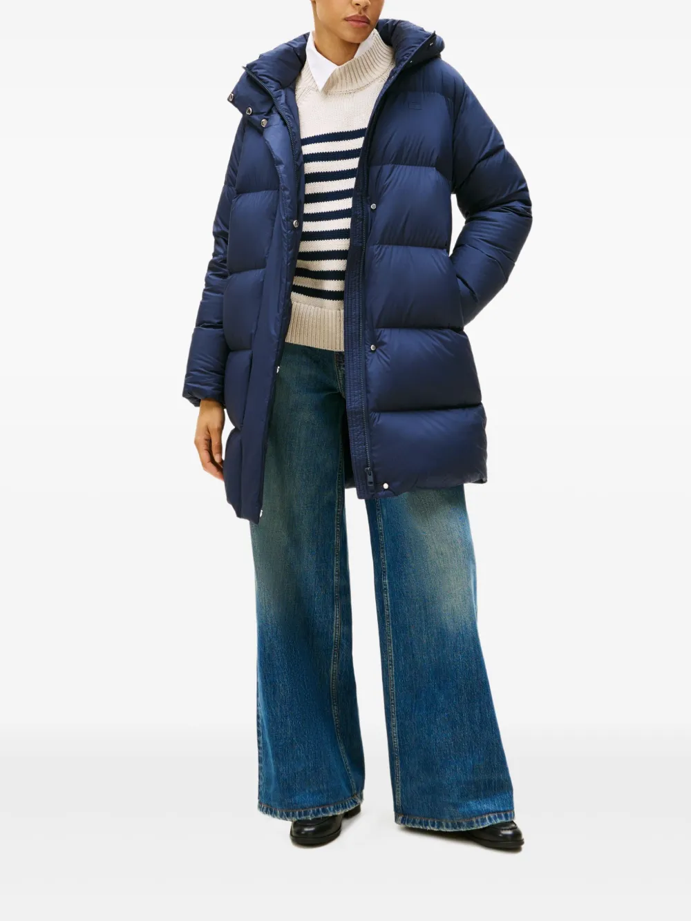 Tommy Hilfiger hooded padded coat - Blauw