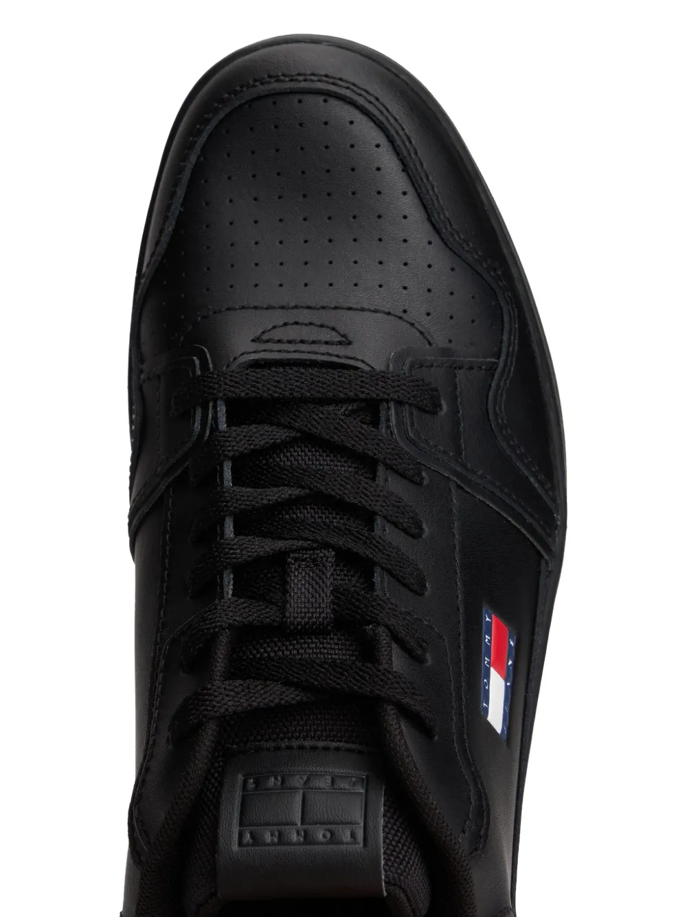 Tommy Hilfiger Perforated-detail Sneakers In Black