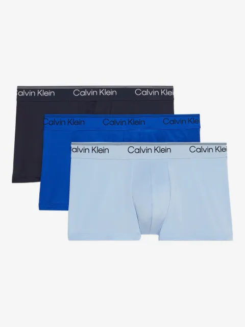 Calvin Klein Underwear Kit 3 cuecas boxer com logo no cós
