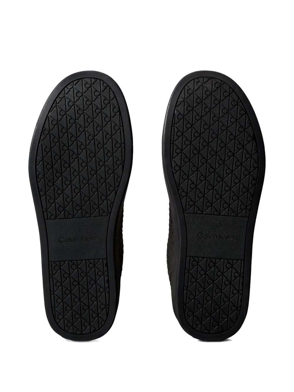 Calvin Klein Embossed Sneakers In Black