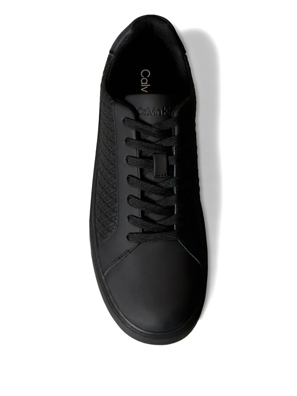 Calvin Klein Embossed Sneakers In Black