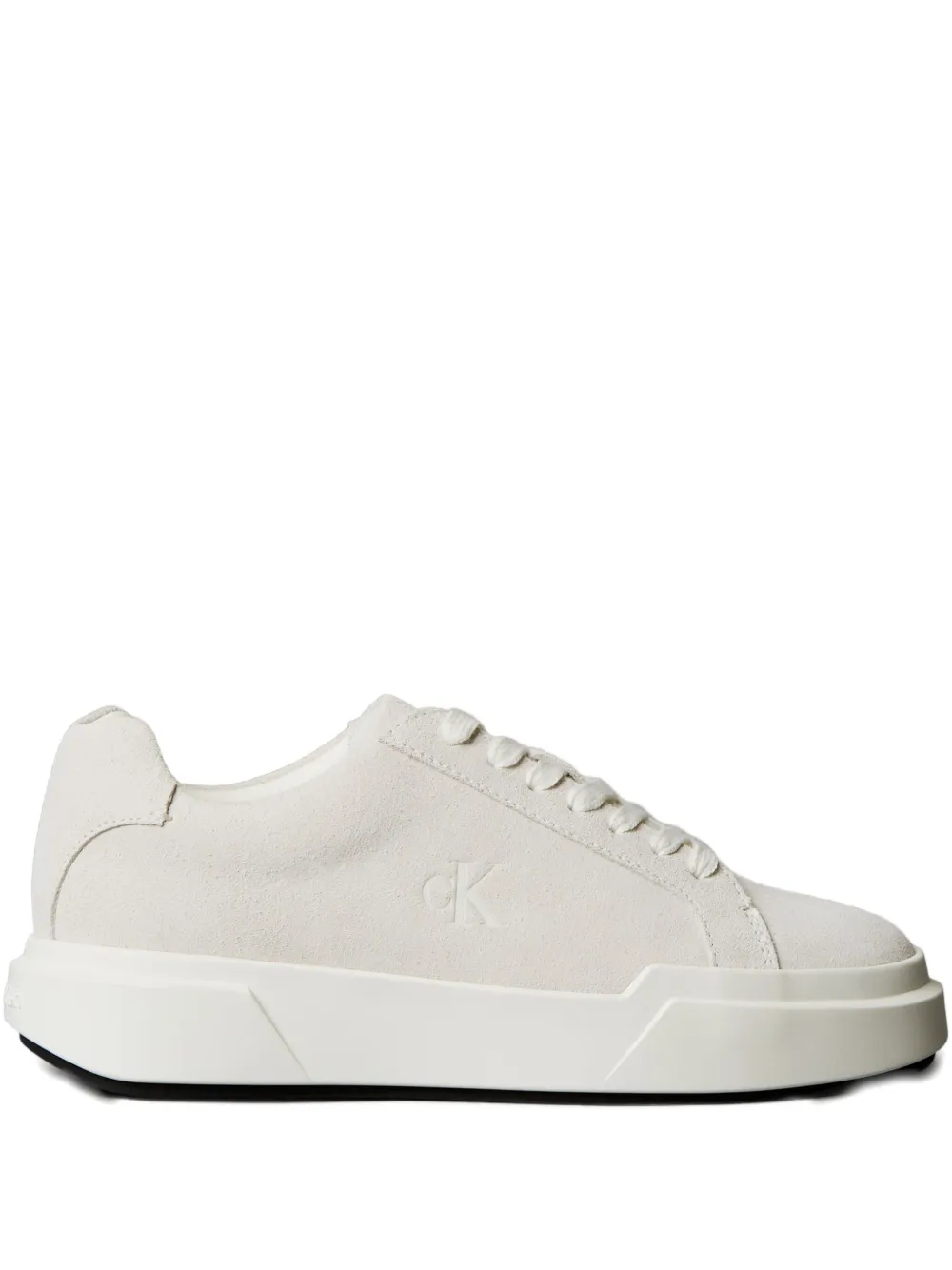 Calvin Klein Nyc Suede Sneakers In Neutral