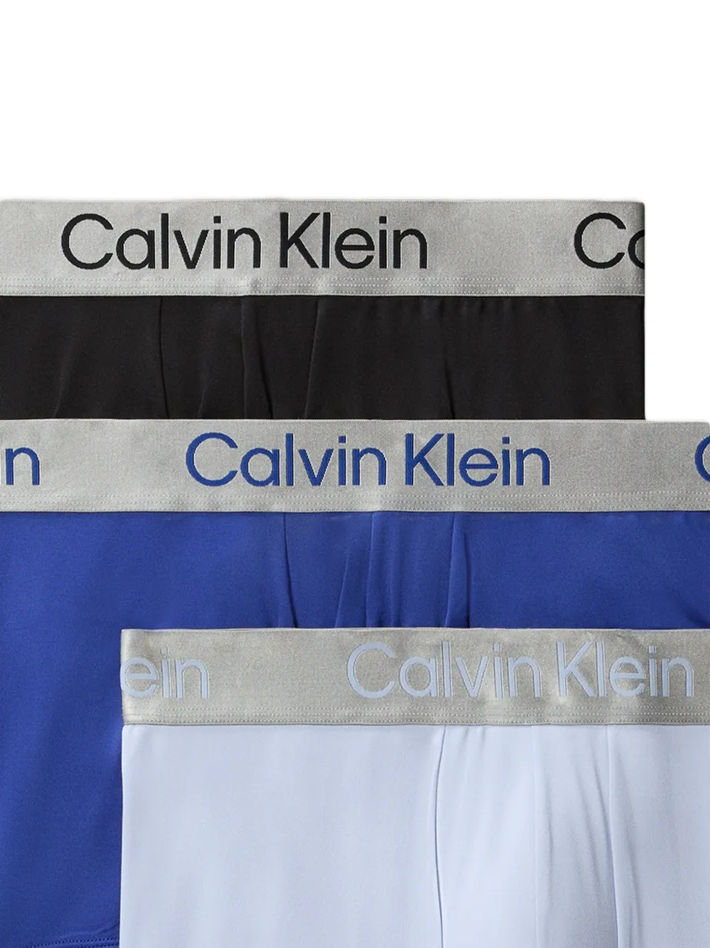 Calvin Klein Underwear Drie boxershorts met logoband Zwart