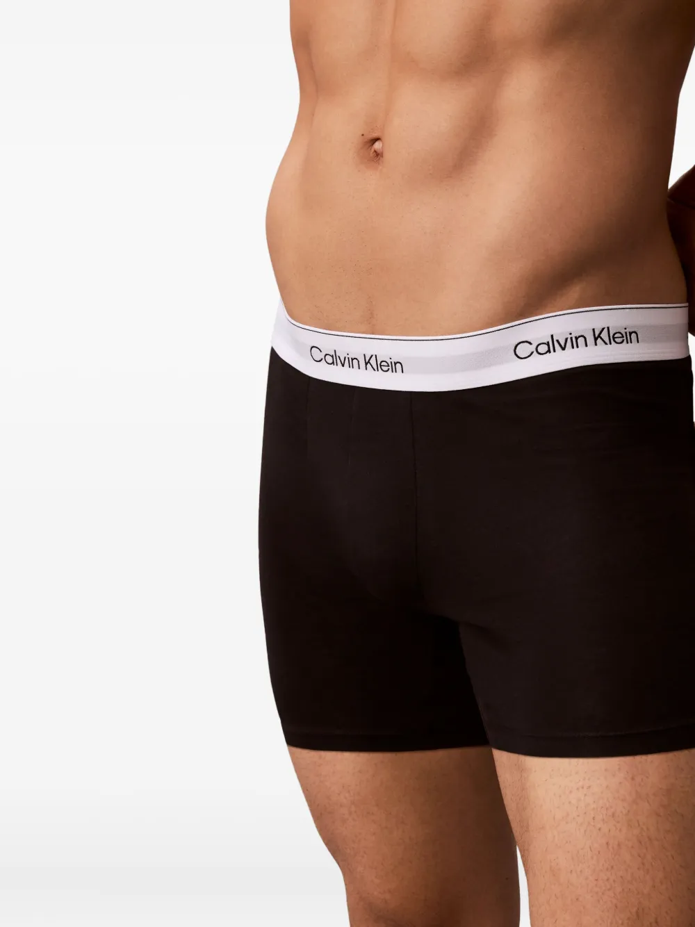 Calvin Klein Underwear Drie boxershorts met logoband Zwart
