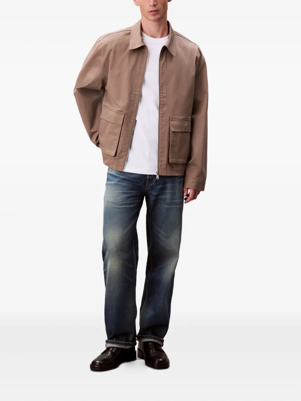 Calvin Klein Jeans chamarra con bolsillo y cierre | Sobrecamisas | Image 2