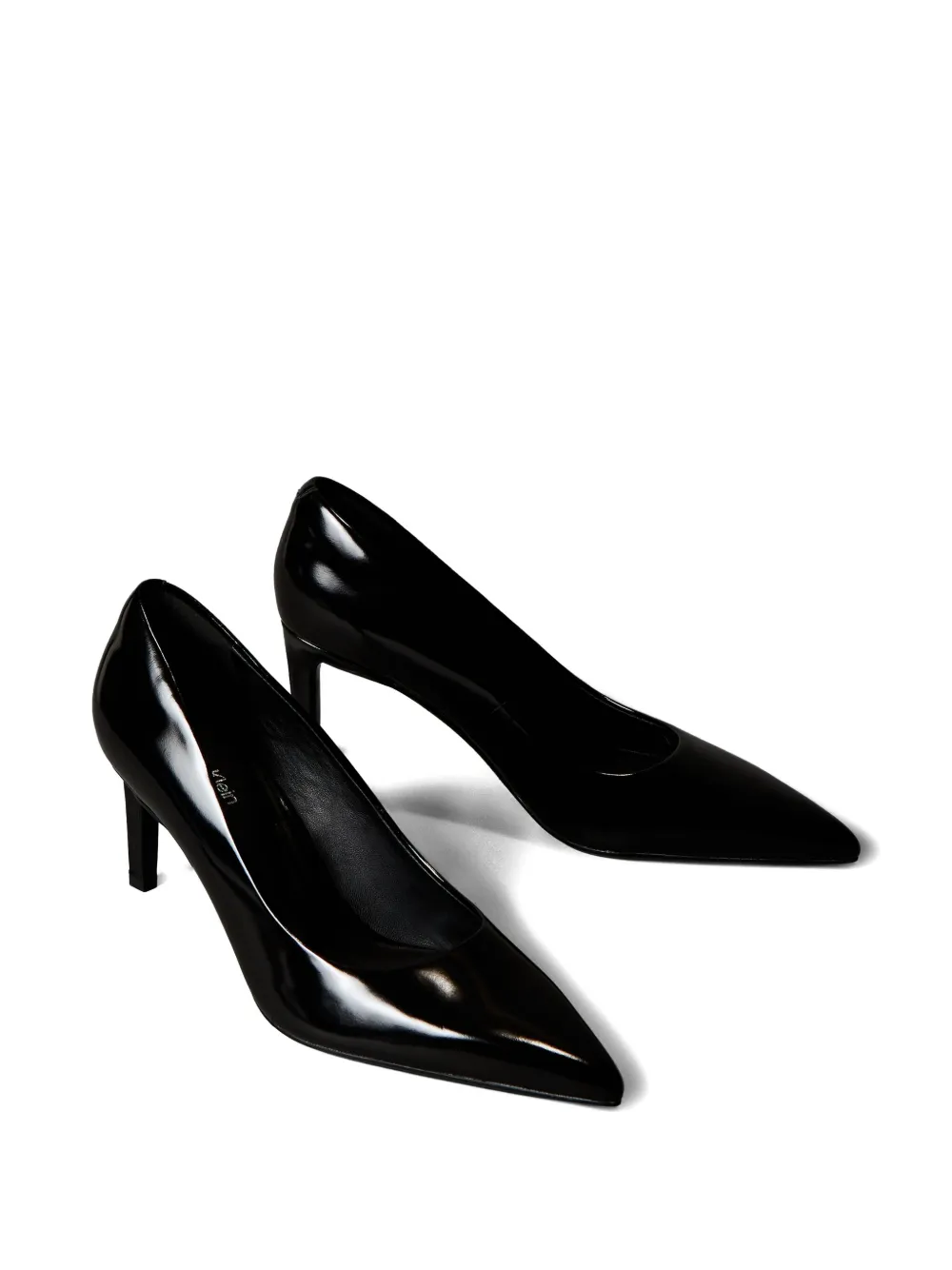 Calvin Klein 70mm Patent-leather Pumps In Black