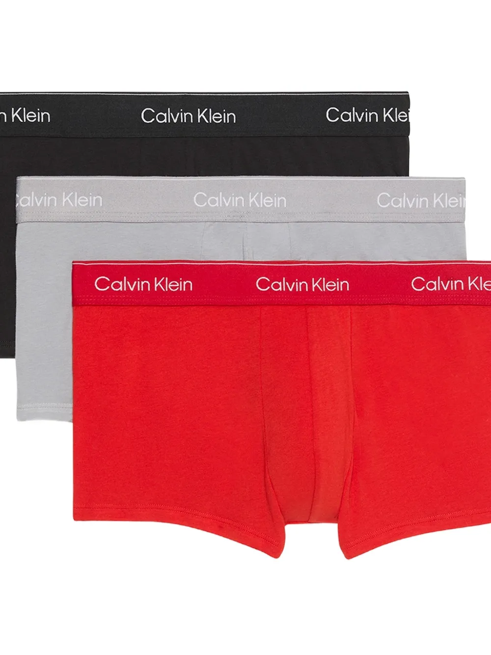 Calvin Klein Underwear Drie boxershorts met logoband Zwart