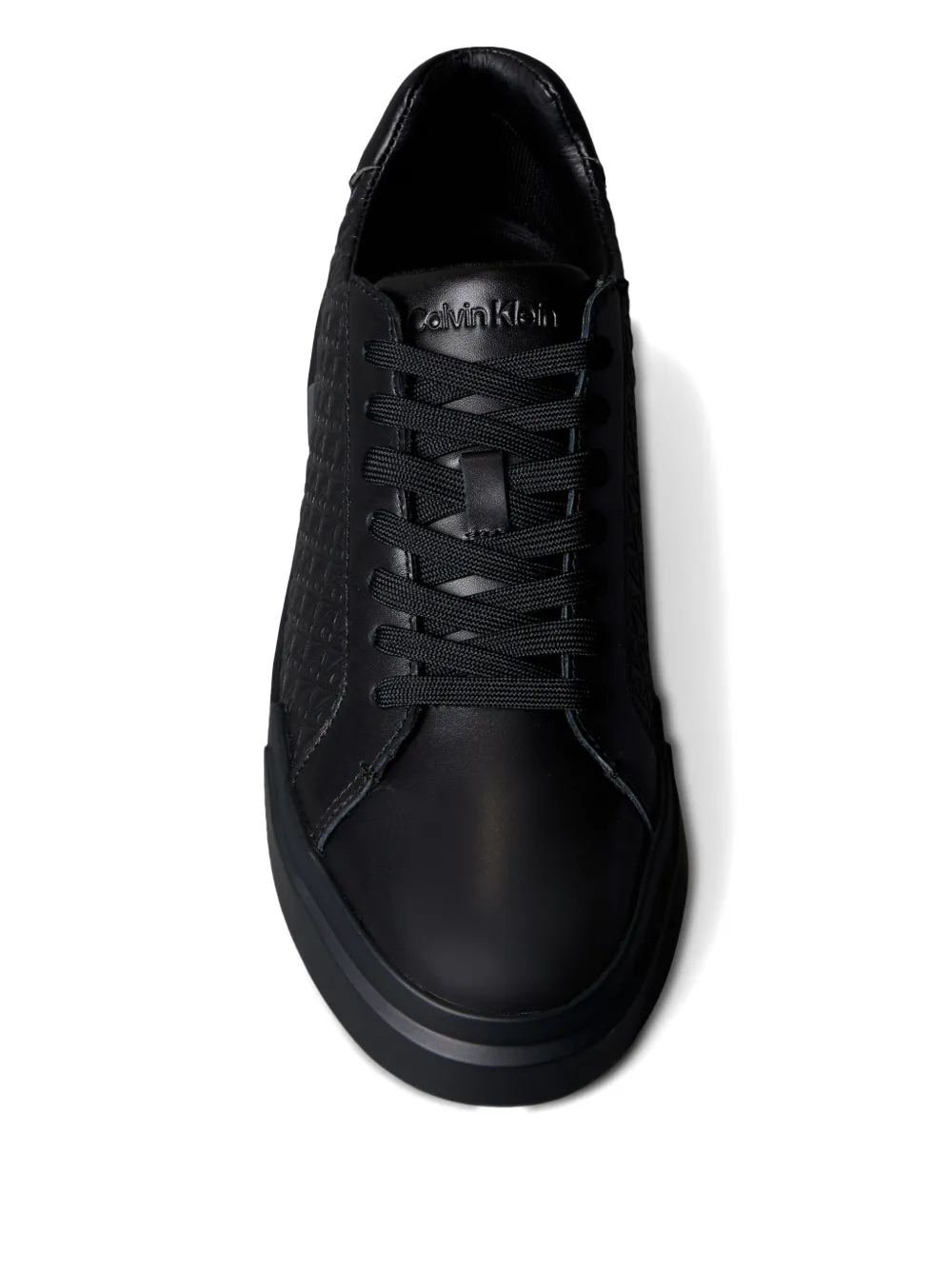 Calvin Klein Textured Sneakers In Black