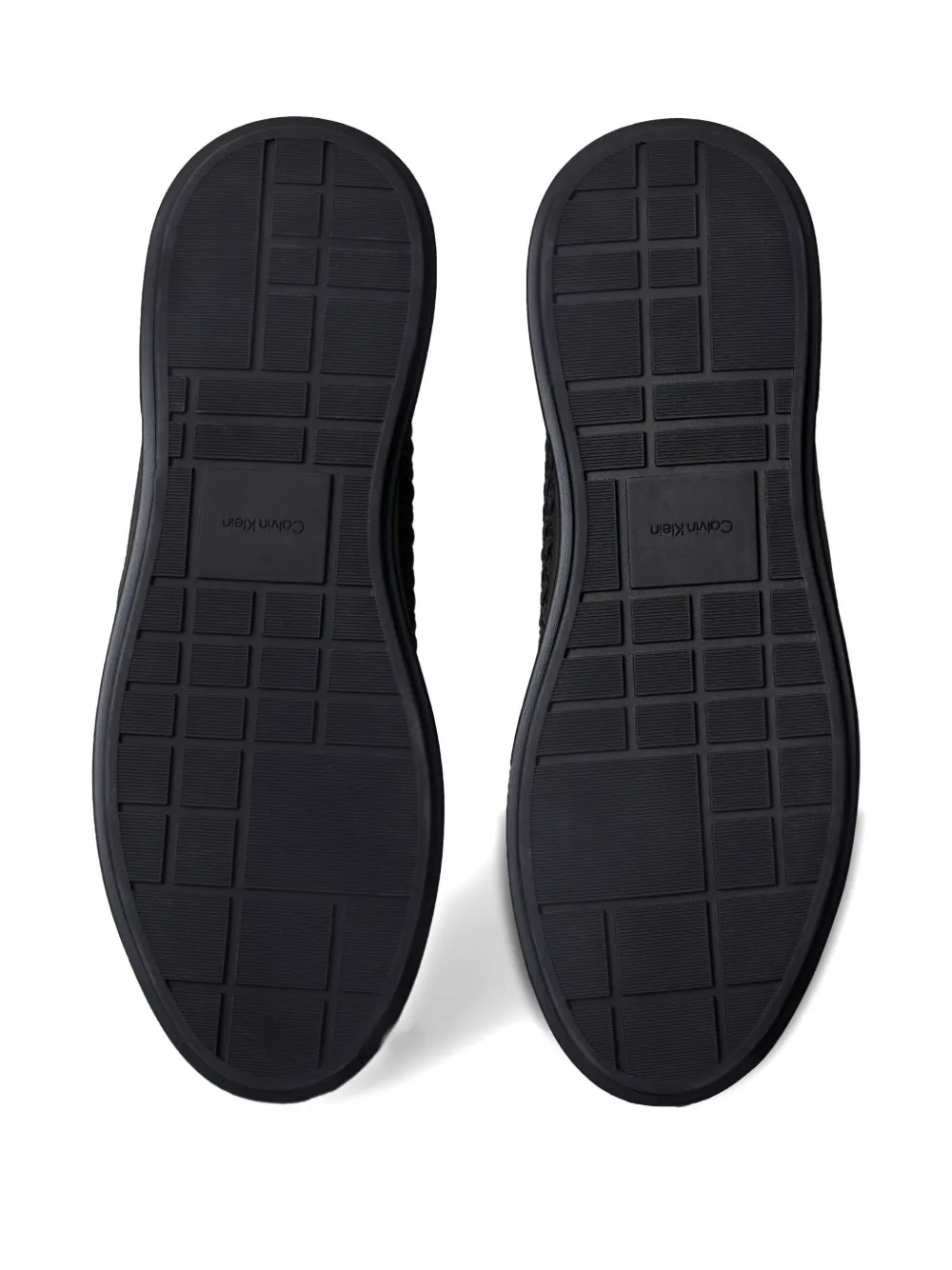 Calvin Klein Textured Sneakers In Black