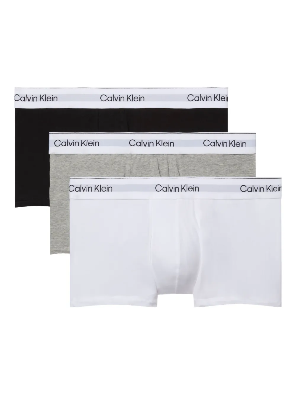Calvin Klein Underwear logo waistband boxers (pack of three) – Grey Calvin Klein Underwear logo waistband boxers (pack of three) – Grey
