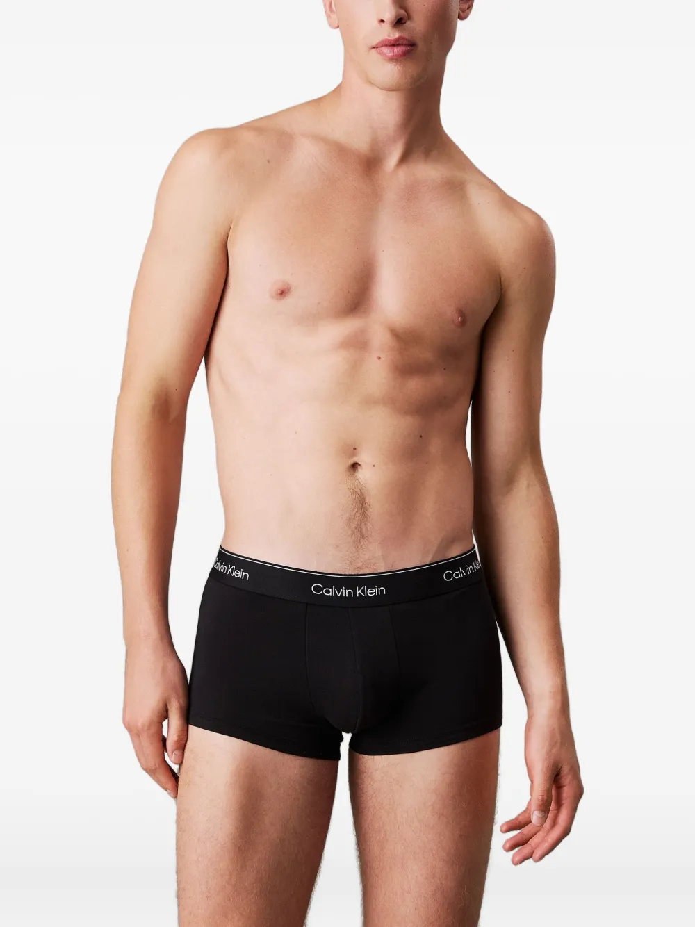 Calvin Klein Underwear Drie boxershorts met logoband Zwart