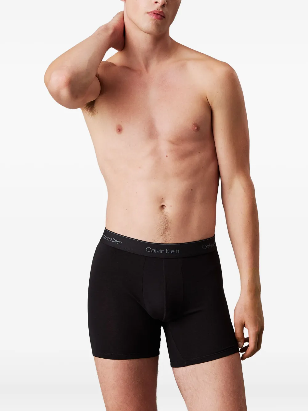 Calvin Klein Underwear Drie boxershorts met logoprint Zwart