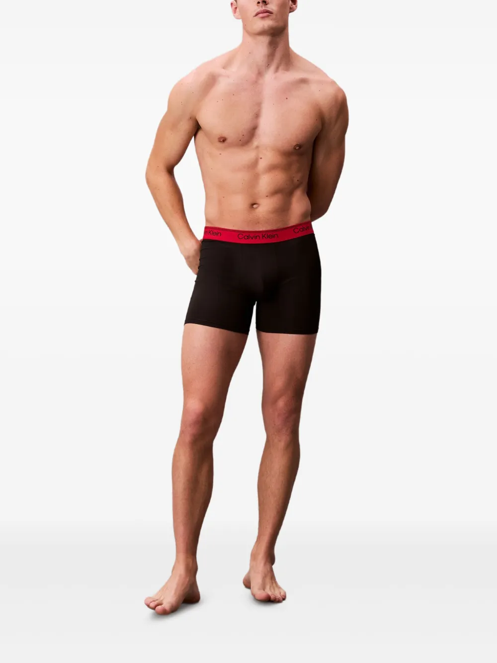 Calvin Klein Underwear Drie boxershorts met logoband Zwart
