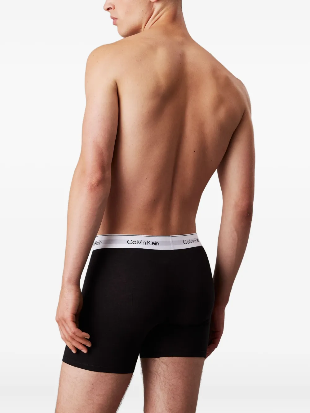 Calvin Klein Underwear Drie boxershorts met logoband Zwart