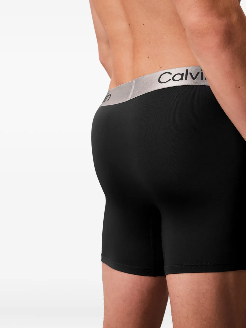 Calvin Klein Logo-waistband Boxers (pack Of Three) In Black