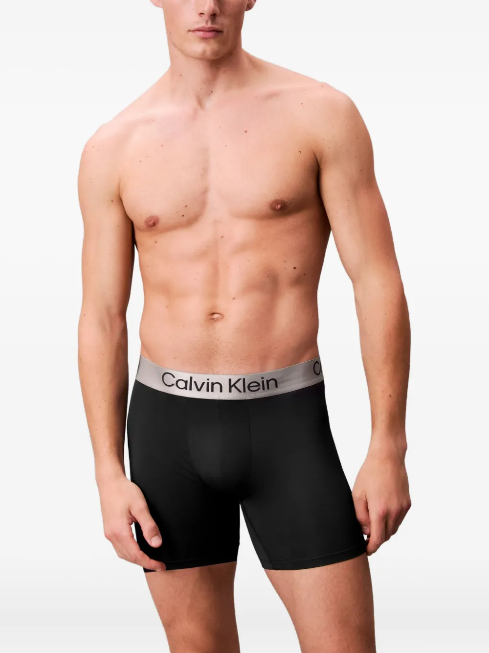 Calvin Klein Logo-waistband Boxers (pack Of Three) In Black
