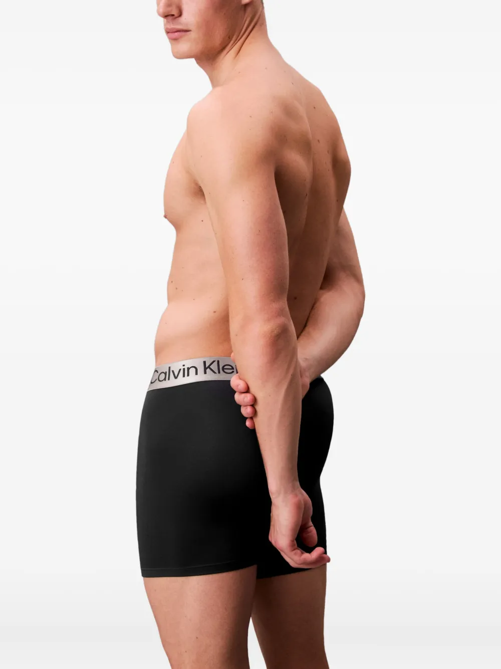 Calvin Klein Logo-waistband Boxers (pack Of Three) In Black