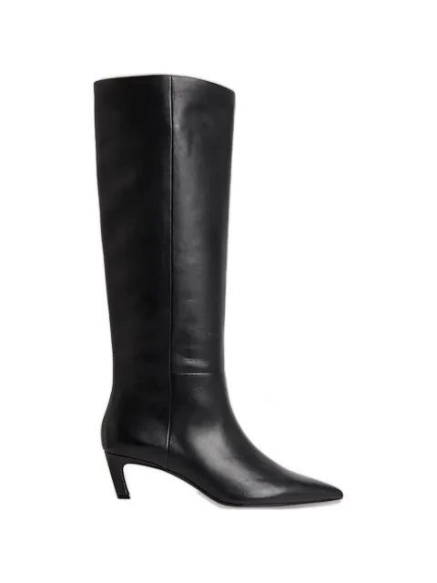 Calvin Klein kitten-heel leather boots