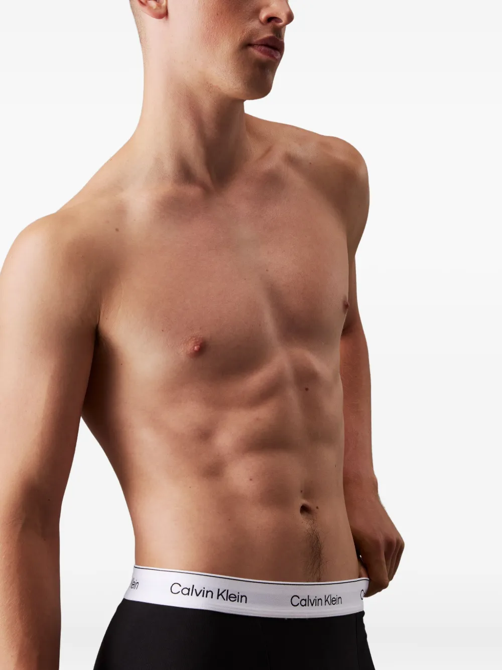 Calvin Klein Underwear Drie boxershorts met logoband Zwart