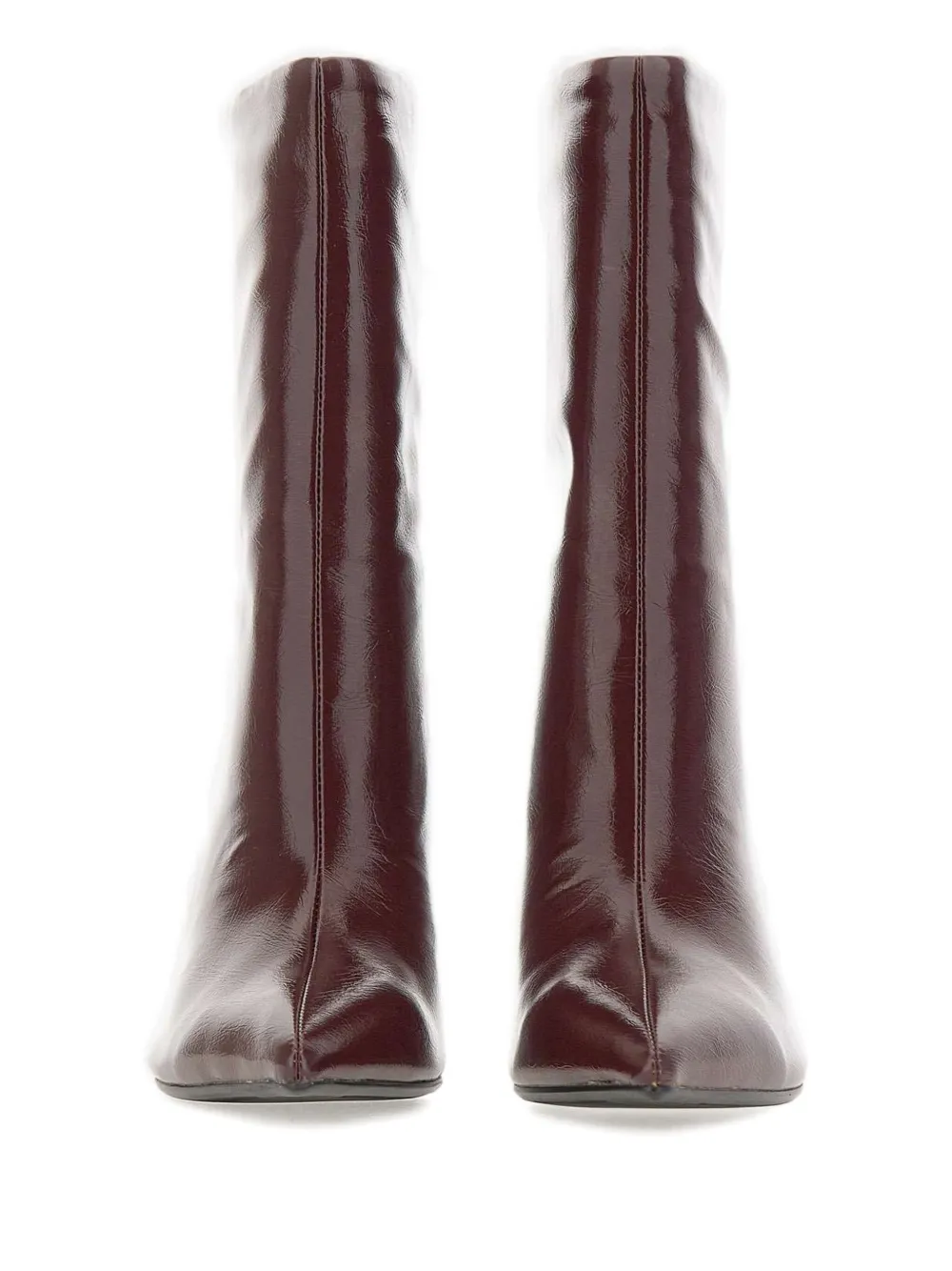 Twenty Four Haitch 80mm Unuk Leather-effect Boots In Brown