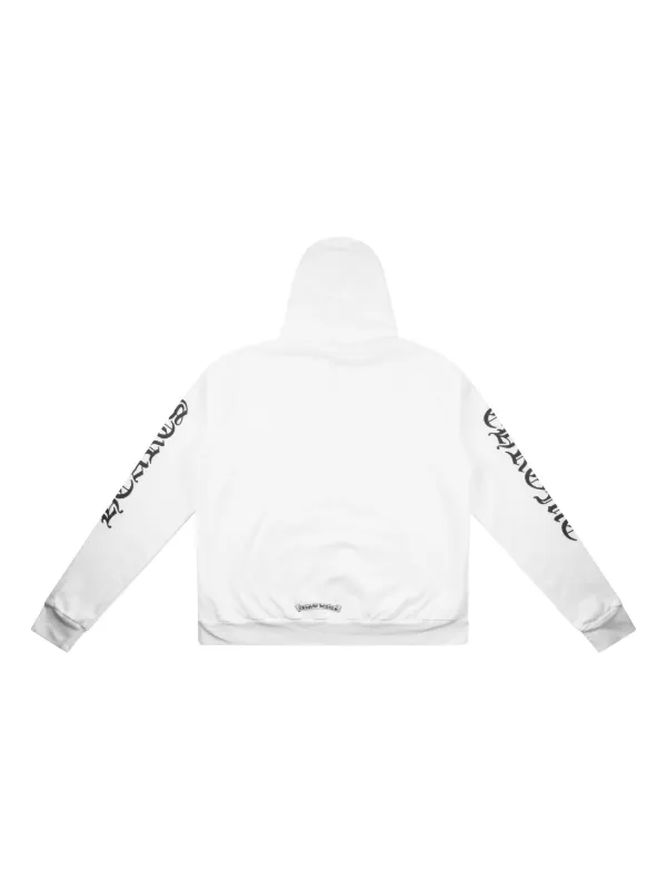 Chrome Hearts vertical-logo zip-up Hoodie | White | FARFETCH CA