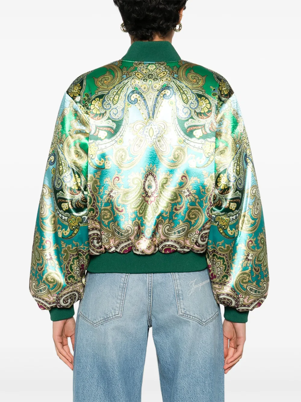 ALEMAIS Clemenza jack met paisley-print en rits Groen