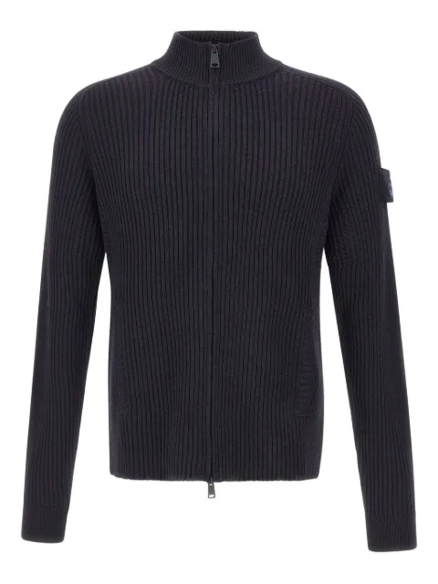 Premiata ribbed-knit zip-up cardigan