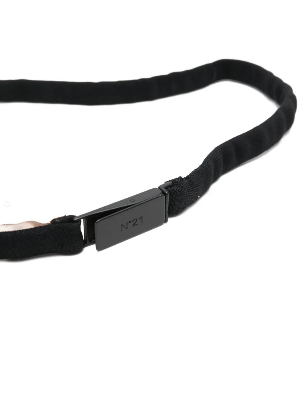 Nº21 Riem verfraaid met strik - Zwart
