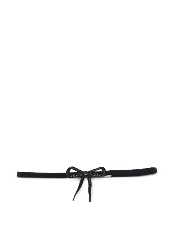 RARE! No. 21 Black studded Women\'s stretch BOW Belt No. 21 | Accessories | Rare No 2 Black Studded Womens  main image 2