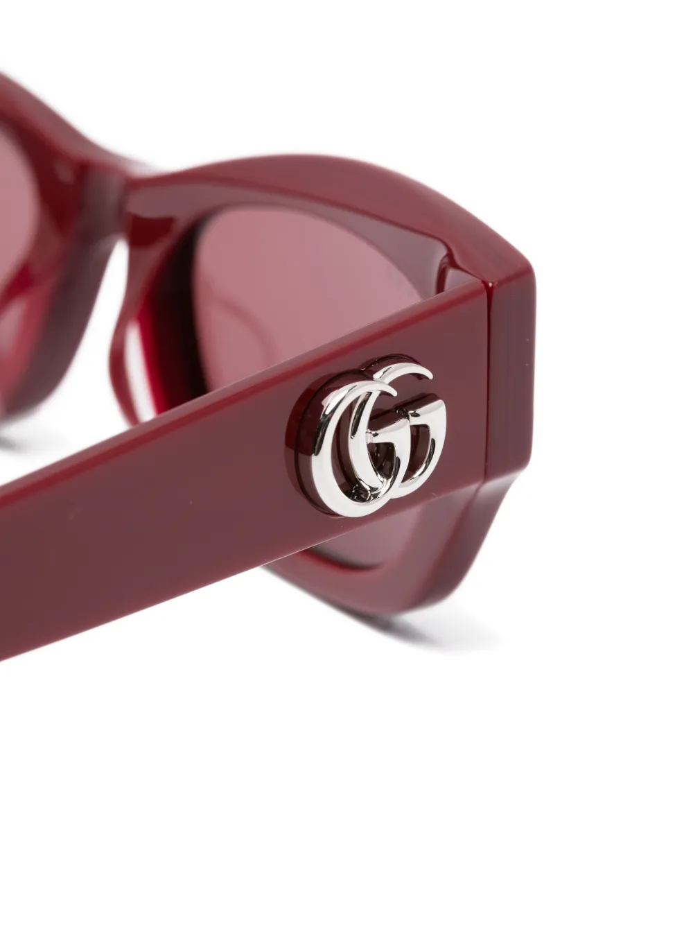 Gucci Eyewear Zonnebril met cat-eye montuur Rood