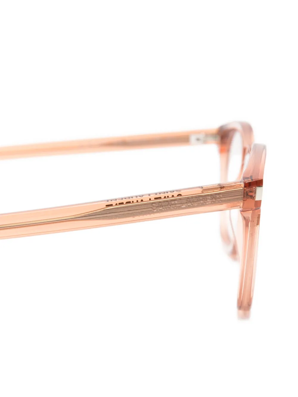 Saint Laurent Eyewear Bril met rond montuur Bruin