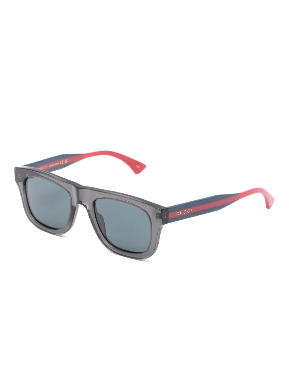 Gucci Eyewear rectangle stripe sunglasses - Grijs