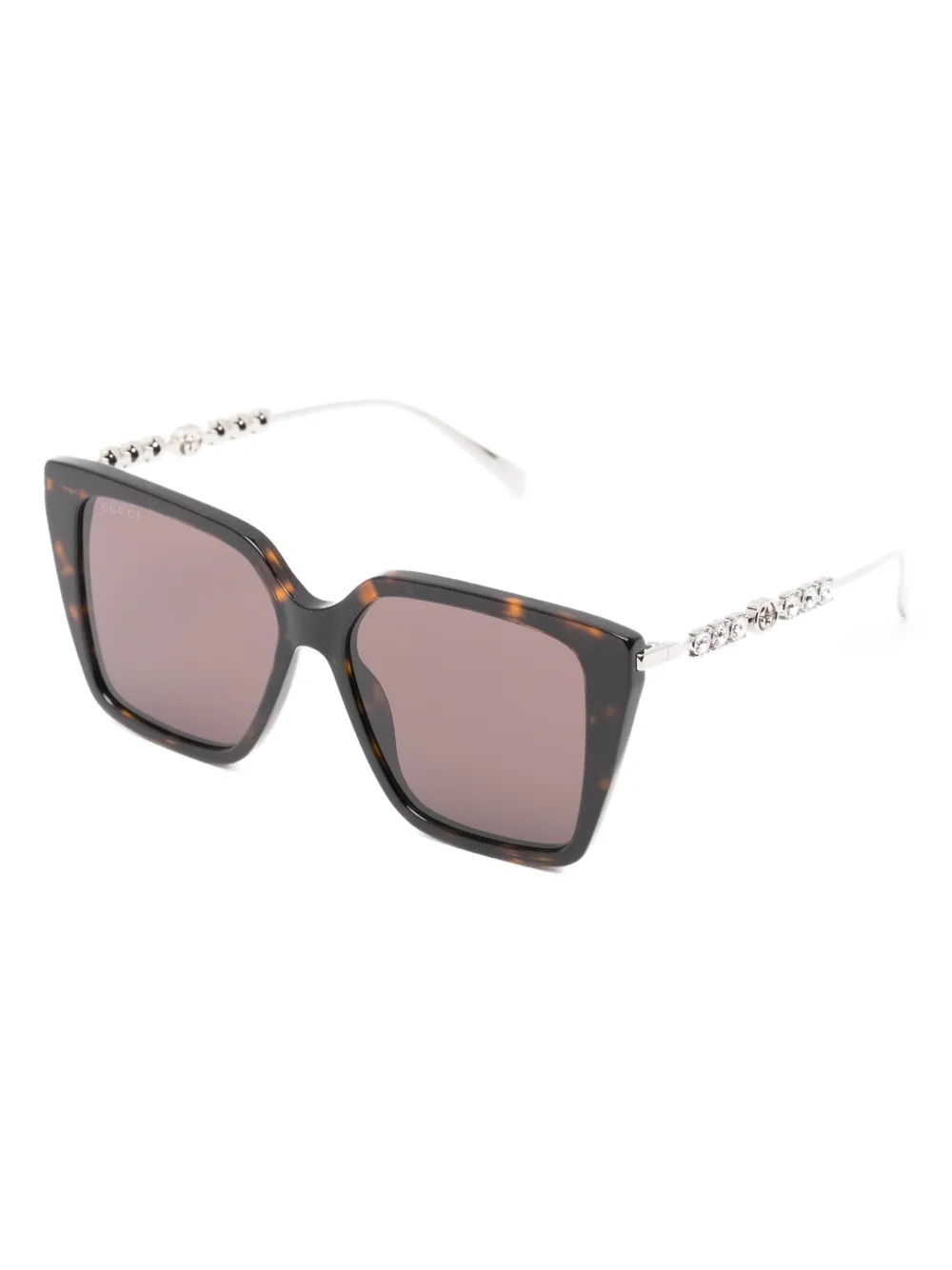 Gucci Eyewear geometric chain sunglasses - Bruin