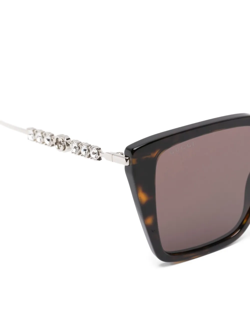 Gucci Eyewear Zonnebril met geometrisch montuur Bruin