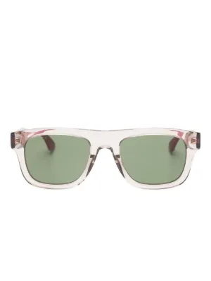 Gucci Eyewear リムレス スクエアサングラス | ブラウン | FARFETCH JP