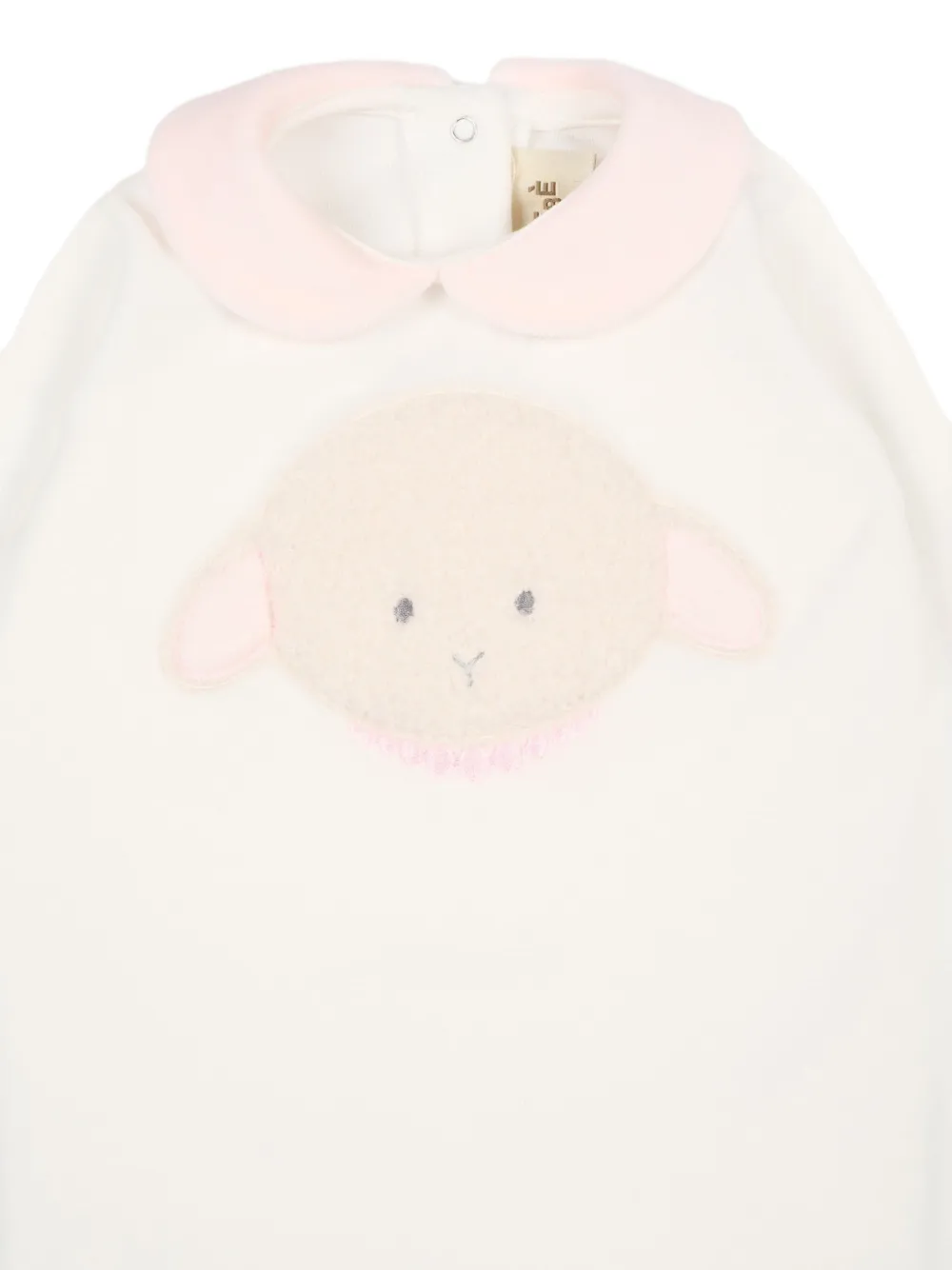 Le Boo Beebè Romper met geborduurd schaap Wit