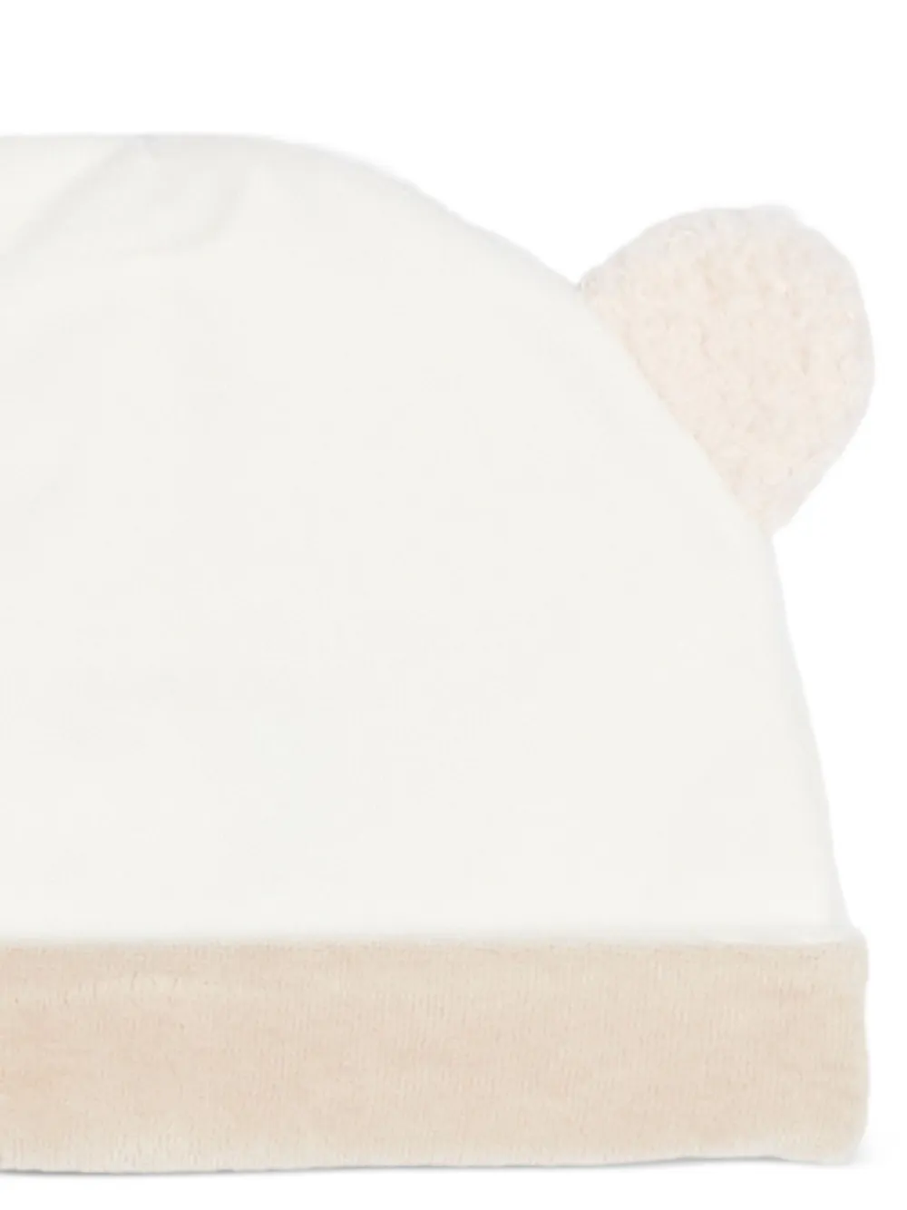 Le Boo Beebè Muts met oordetail Wit