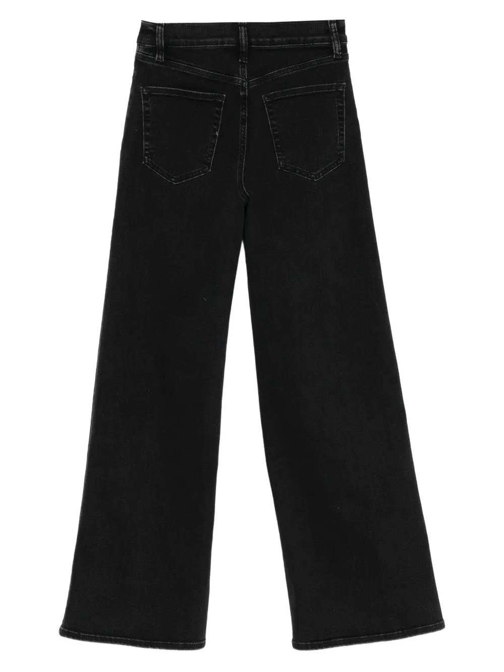 Frame Button-fastening Jeans In Black
