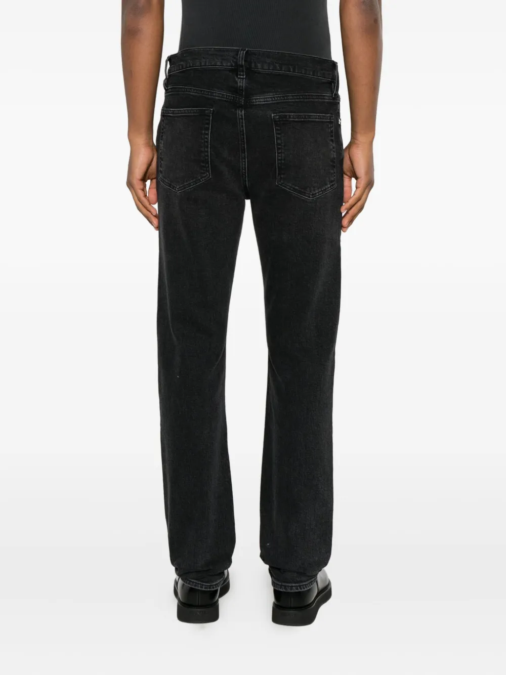 Frame Modern Straight Denim Jeans In Gray