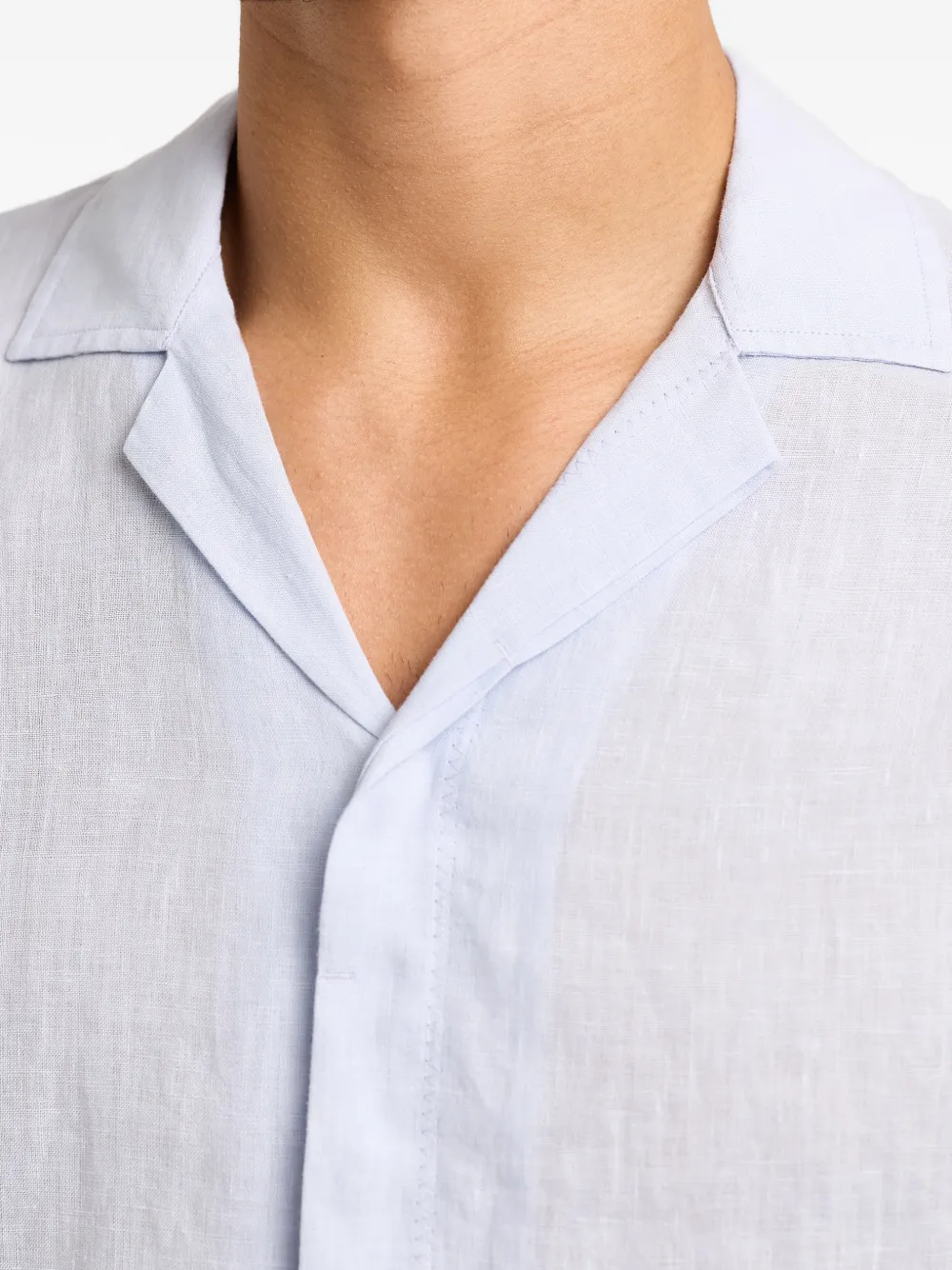 Orlebar Brown Linnen overhemd Blauw