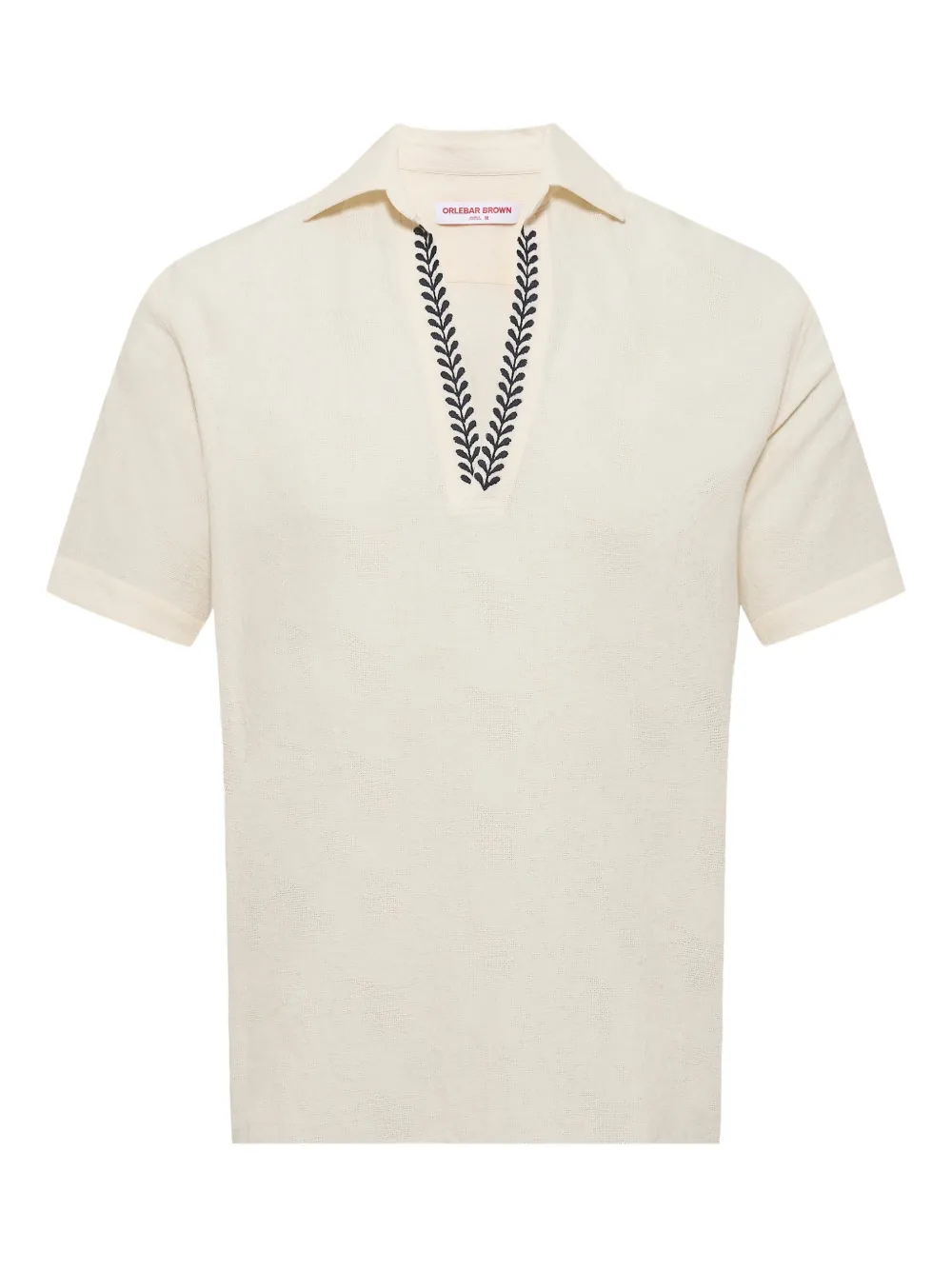 Orlebar Brown Ridley embroidered short-sleeve top | White | Image 1