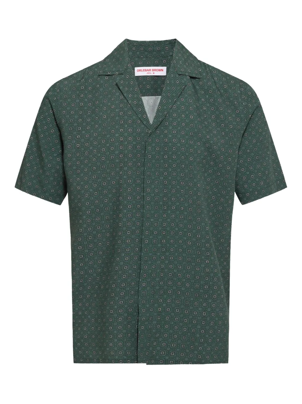 Orlebar Brown Maitan Solstice geometric-print shirt | Green | Image 1