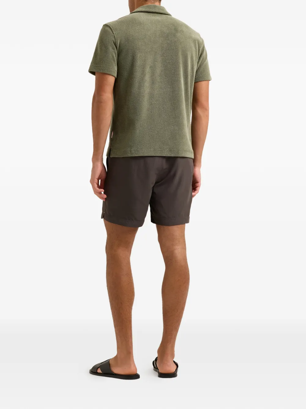 Terry Resort Polo-Collar Top