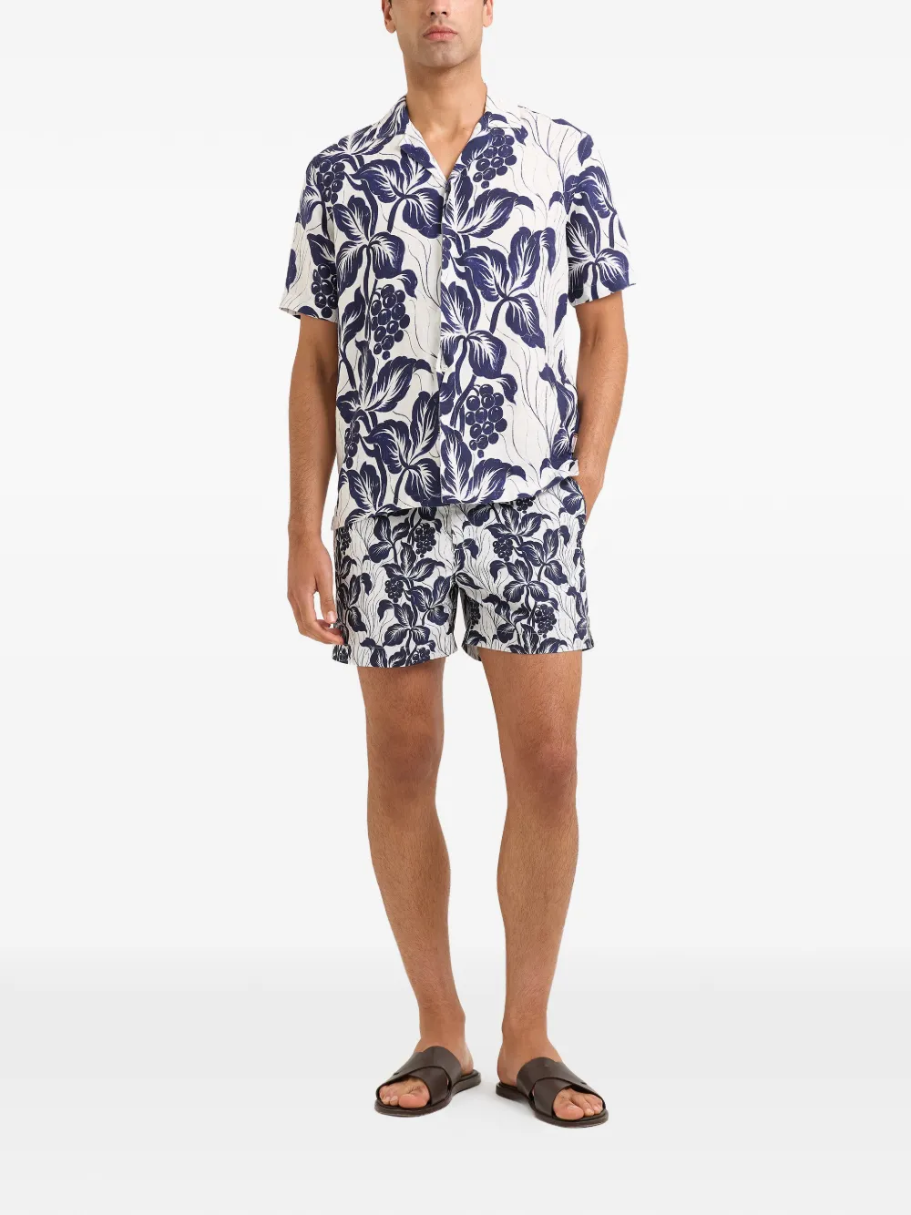 Orlebar Brown Maitan linnen blouse met bloemenprint - Wit